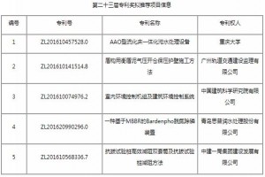 住建部擬推薦AAO型流化床一體化污水處理設備等5項專(zhuān)利申報第二十三屆中國專(zhuān)利獎