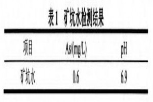 銅鎢礦含砷采礦廢水處理技術(shù)
